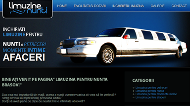 Web Design Brasov Limuzine Evenimente